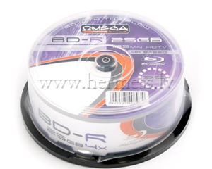Diski Blu-Ray BD-R 25Gb, 4x, apdrukjami, Cakebox 10gab.